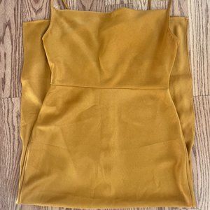 Sachin + Babi BHLDN NWT Gold Mustard Cali Satin Slip Charmeuse Midi Dress Size 6